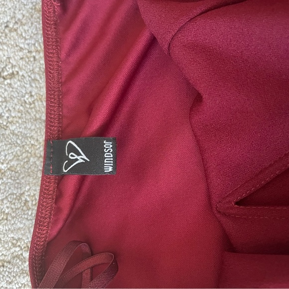 Maroon Windsor Formal Mini Dress - Picture 4 of 4